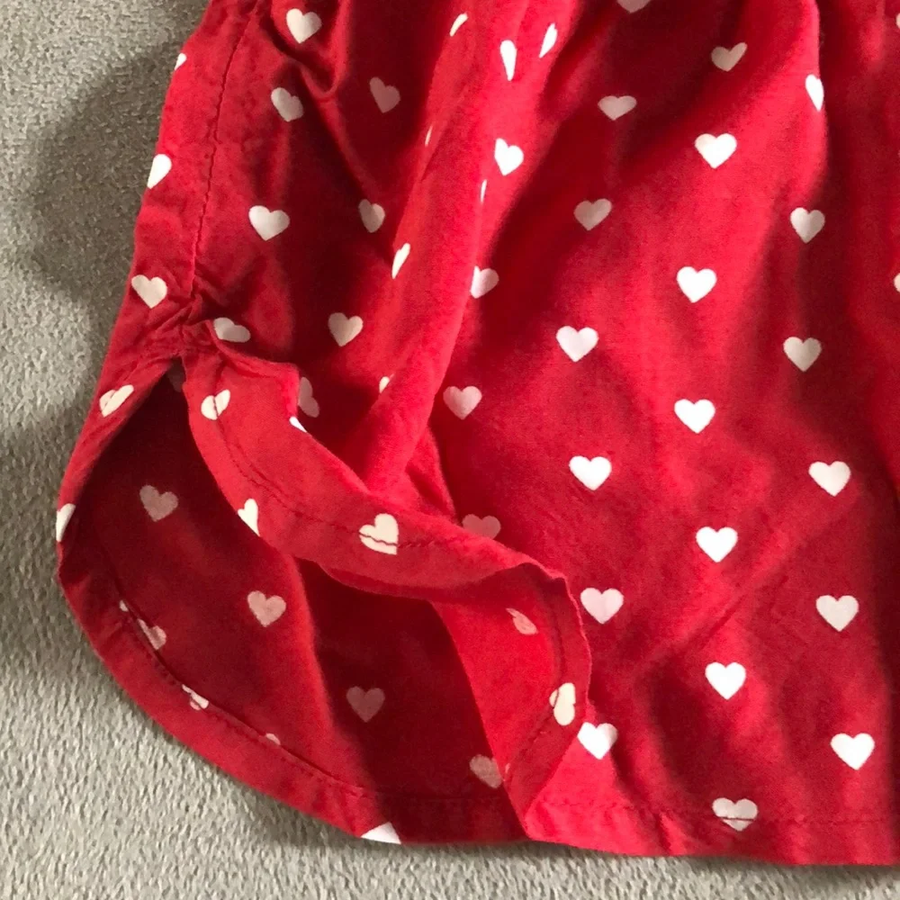 Gap Kids Dress Girls Size XL 12 Red White‎ Hearts Long Sleeve